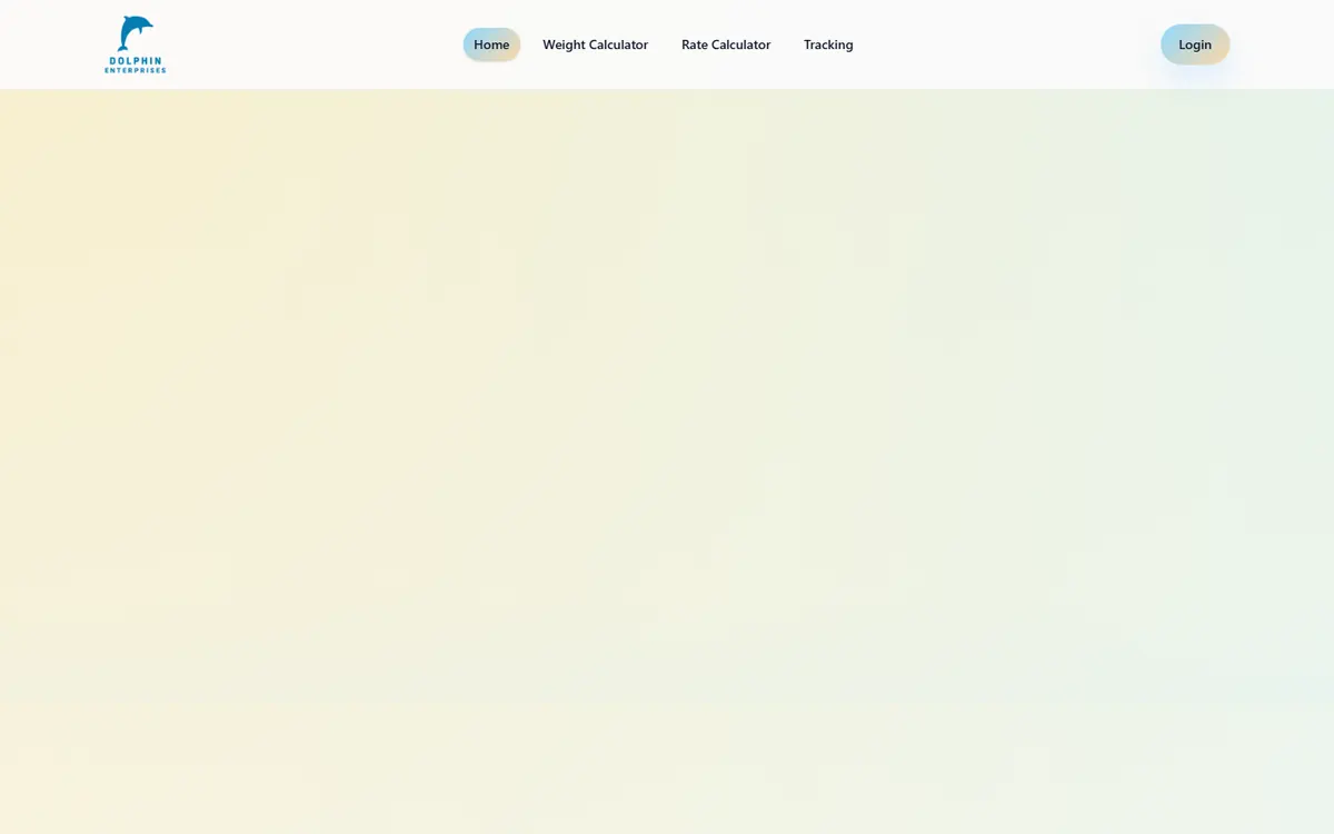 Shop N Ship logistics software homepage UI
